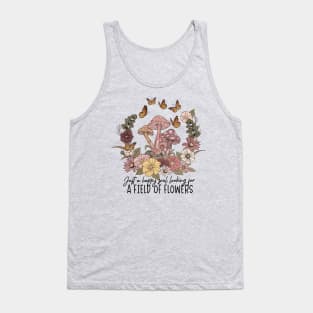 Just A Happy Soul, Vintage Botanical Butterflies Tank Top